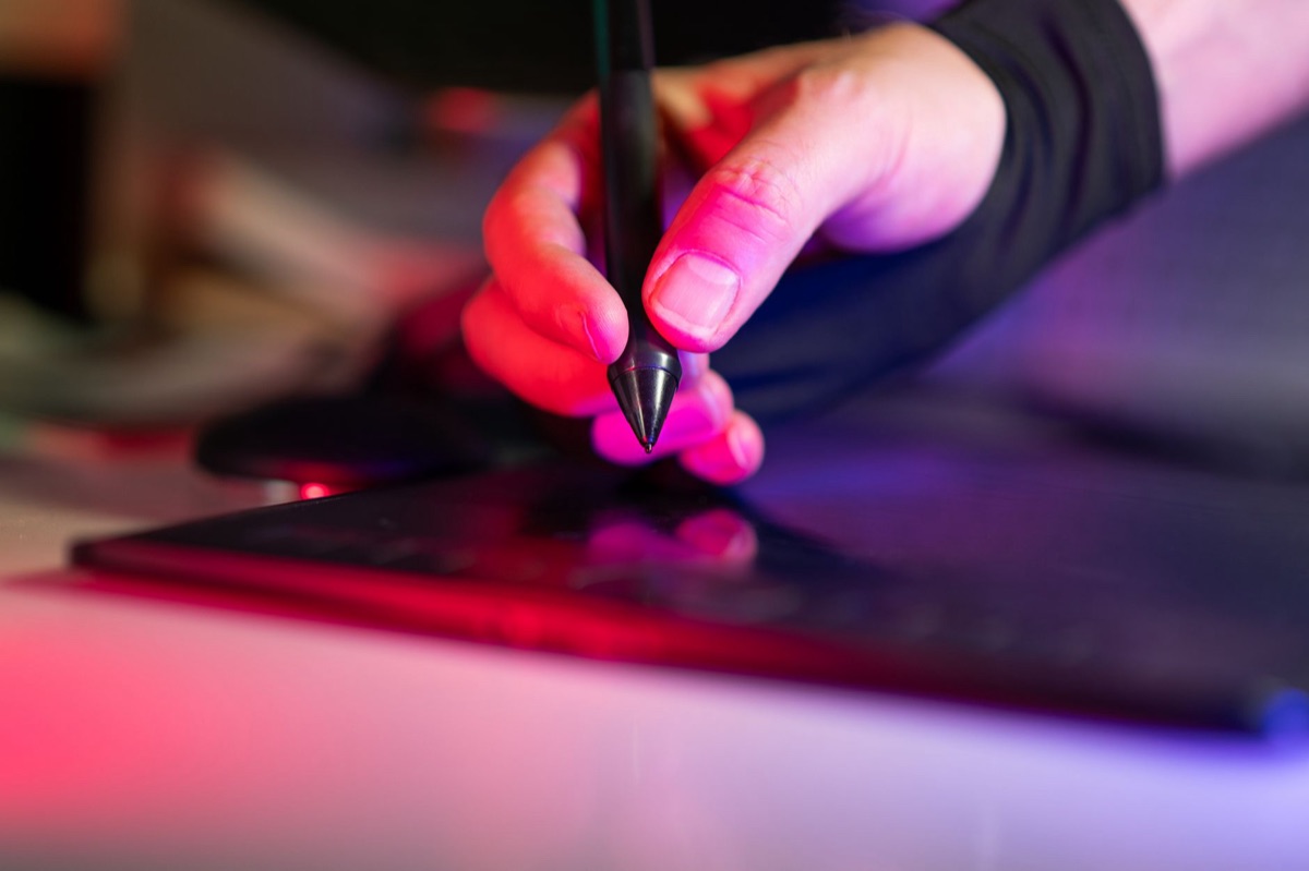 Digitale Design-Tablet und Stylus