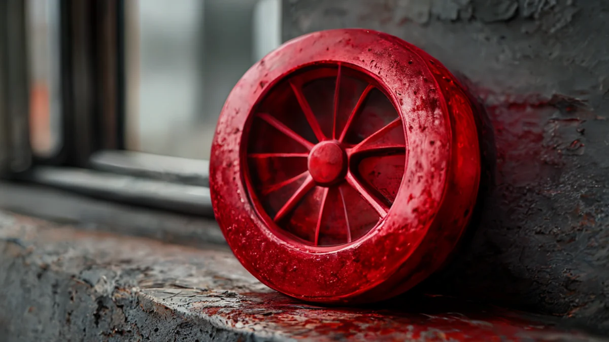 Crimson Wheel ist ein rotes kreisförmiges Objekt mit komplexen Mustern.